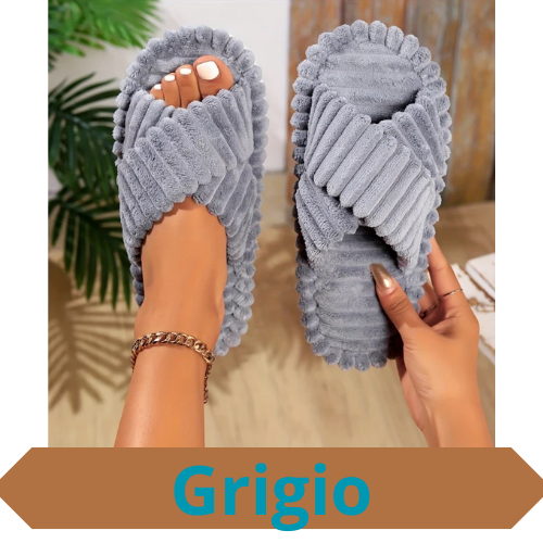 Winter Women Fashion Cross Strap Slippers Females Soft Corduroy Home Slides Men Portable Warm Plush Sandals Couples Lovely Shoes