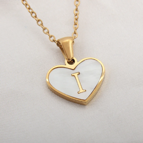 via AliExpress Selection Standard: $ 1.99 MHS.SUN Stainless Steel Heart 26 Alphabet Pendant Necklace for Women Girls A-Z Initial Gold Plated Letter Choker Jewelry Gifts