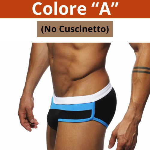 UXH New Man's Brand Swimming Briefs Low Waist Swimwear With Push-up Pad Sexy Shorts Trunks Boxers Summer Men's Swim Beach
