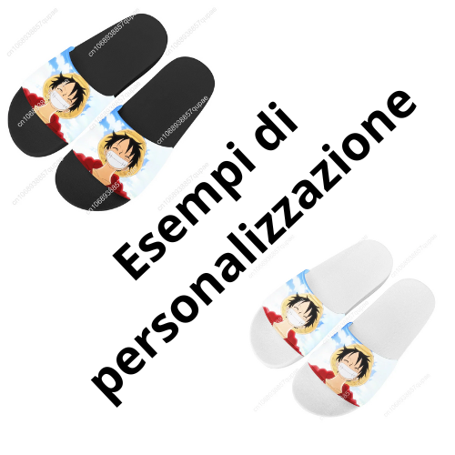 D L-Luffy Slippers Home Water Shoes Cute Anime Cartoon Men Women Teenagers Beach Pool Sandals Custom Classic Made Summer Slipper
