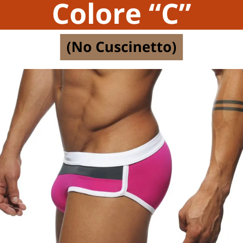 UXH New Man's Brand Swimming Briefs Low Waist Swimwear With Push-up Pad Sexy Shorts Trunks Boxers Summer Men's Swim Beach