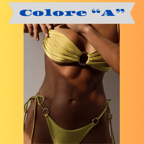 Rinabe Halter Swimwear Thongs Micro Bikini Pleated Swimsuit Bandage Bathing Suit Women Sexy Bikini Cut Out Beachwear Ring Bikini