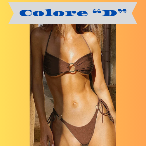 Rinabe Halter Swimwear Thongs Micro Bikini Pleated Swimsuit Bandage Bathing Suit Women Sexy Bikini Cut Out Beachwear Ring Bikini