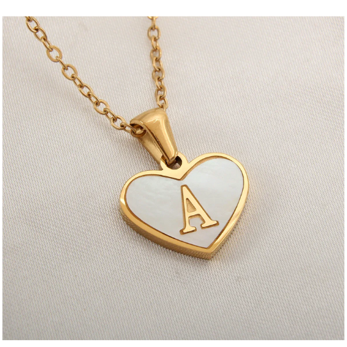 via AliExpress Selection Standard: $ 1.99 MHS.SUN Stainless Steel Heart 26 Alphabet Pendant Necklace for Women Girls A-Z Initial Gold Plated Letter Choker Jewelry Gifts