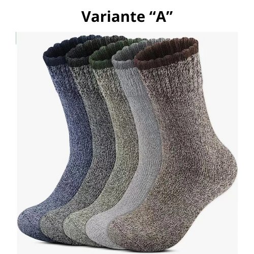 5 Pairs Merino Wool Socks For Men, Super Thick Hiking Socks Thermal Socks For Cold Weather