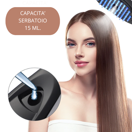 Electric Spray Massage Comb With Hair Growth Oil Blue Red Light Therapy Vibration Nourish Scalp Brush Head Massager Applicator