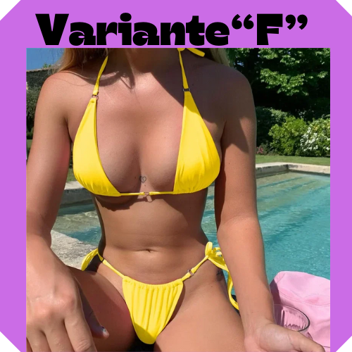 Summer Sexy Solid Mirco Bikini Sets Women Tie Side G-String Thong Swimsuit Female Bandage Bathing Suit Brazlian Swimwear Biquini