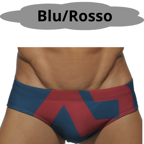 Men's patterned drawstring triangle underwear, men's swimwear, summer beach swimming shorts