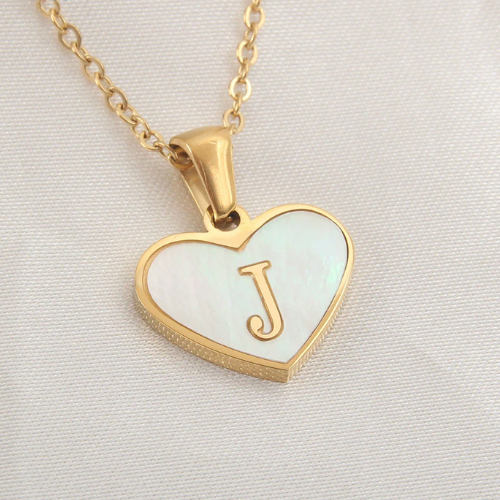 via AliExpress Selection Standard: $ 1.99 MHS.SUN Stainless Steel Heart 26 Alphabet Pendant Necklace for Women Girls A-Z Initial Gold Plated Letter Choker Jewelry Gifts