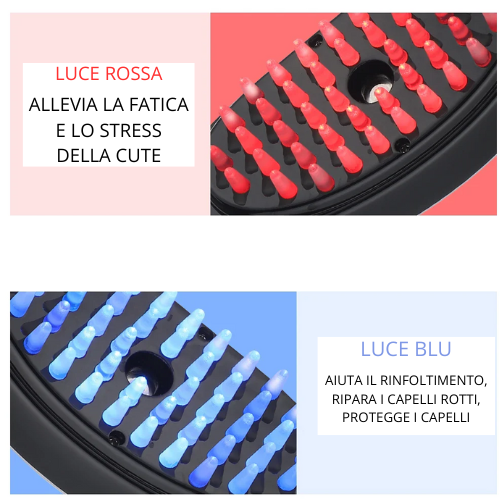 Electric Spray Massage Comb With Hair Growth Oil Blue Red Light Therapy Vibration Nourish Scalp Brush Head Massager Applicator