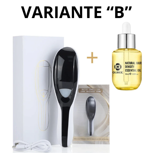 Electric Spray Massage Comb With Hair Growth Oil Blue Red Light Therapy Vibration Nourish Scalp Brush Head Massager Applicator