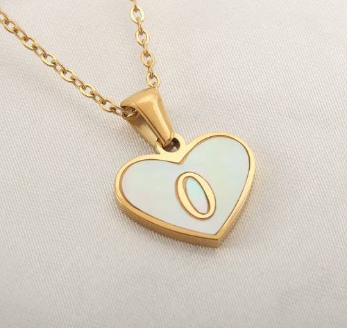 via AliExpress Selection Standard: $ 1.99 MHS.SUN Stainless Steel Heart 26 Alphabet Pendant Necklace for Women Girls A-Z Initial Gold Plated Letter Choker Jewelry Gifts