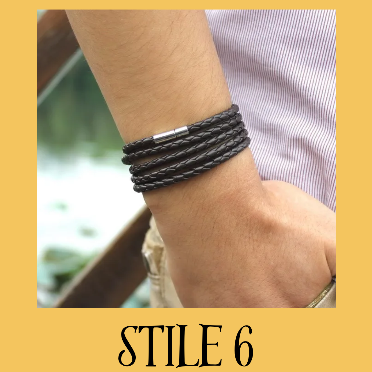 Bracciale lunghezza 90 cm. 5 giri polso, colori assortiti per polsi da 17 a 20 cm.