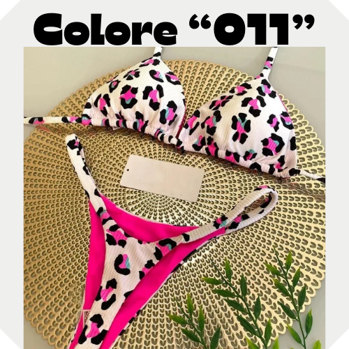 New Women's Bikini Split Print Swimwear Fashion G-string Beach Holiday