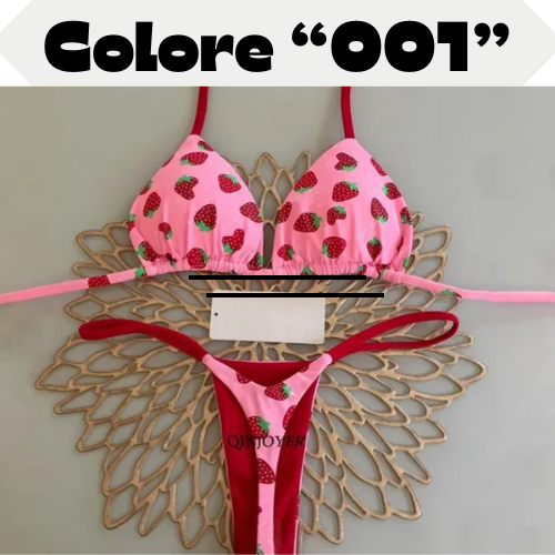 New Women's Bikini Split Print Swimwear Fashion G-string Beach Holiday