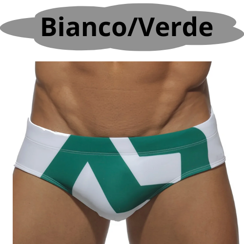 Men's patterned drawstring triangle underwear, men's swimwear, summer beach swimming shorts