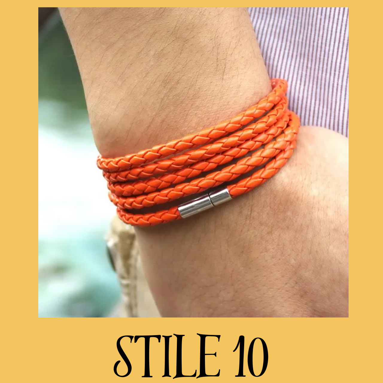 Bracciale lunghezza 90 cm. 5 giri polso, colori assortiti per polsi da 17 a 20 cm.