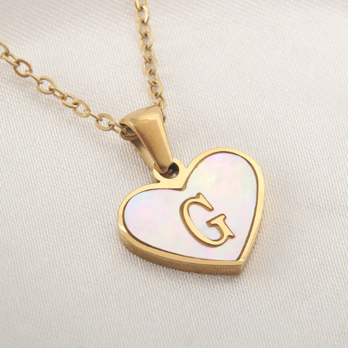 via AliExpress Selection Standard: $ 1.99 MHS.SUN Stainless Steel Heart 26 Alphabet Pendant Necklace for Women Girls A-Z Initial Gold Plated Letter Choker Jewelry Gifts