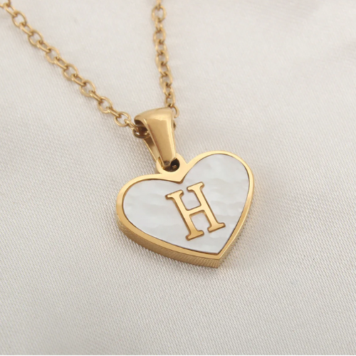 via AliExpress Selection Standard: $ 1.99 MHS.SUN Stainless Steel Heart 26 Alphabet Pendant Necklace for Women Girls A-Z Initial Gold Plated Letter Choker Jewelry Gifts