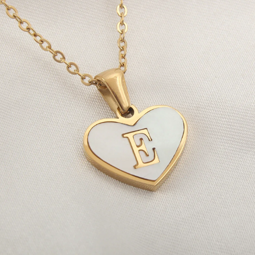 via AliExpress Selection Standard: $ 1.99 MHS.SUN Stainless Steel Heart 26 Alphabet Pendant Necklace for Women Girls A-Z Initial Gold Plated Letter Choker Jewelry Gifts