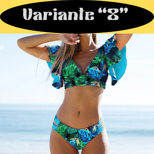 Sexy Ruffle Bikini Set 2024 New Brazilian V Neck Push Up Swimwear Women Swimsuit Bathing Suit Strappy Beach Wear Mujer biquini