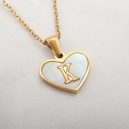 via AliExpress Selection Standard: $ 1.99 MHS.SUN Stainless Steel Heart 26 Alphabet Pendant Necklace for Women Girls A-Z Initial Gold Plated Letter Choker Jewelry Gifts