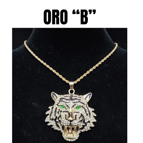 Hip Hop 3D Tiger Pendant Necklace with 13mm Crystal Cuban Chain HipHop Iced Out Bling Necklaces Men Women Fashion Charm Jewelry