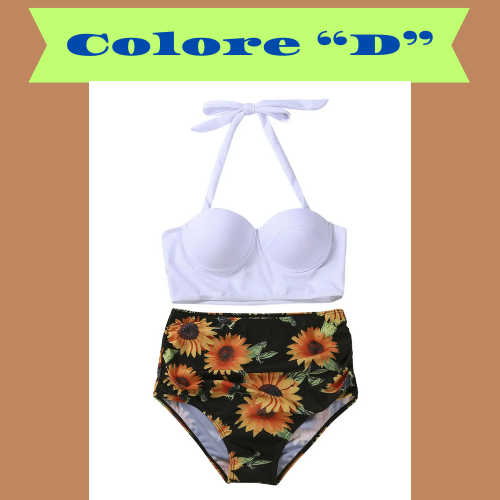 Women Push Up Bikini Set Summer Sexy Slim Flower Print Female High Waist Swimming Suits