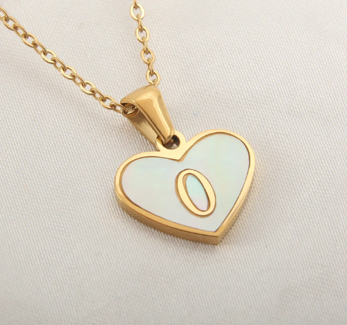 via AliExpress Selection Standard: $ 1.99 MHS.SUN Stainless Steel Heart 26 Alphabet Pendant Necklace for Women Girls A-Z Initial Gold Plated Letter Choker Jewelry Gifts