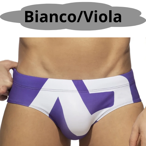 Men's patterned drawstring triangle underwear, men's swimwear, summer beach swimming shorts