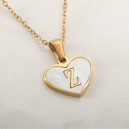 via AliExpress Selection Standard: $ 1.99 MHS.SUN Stainless Steel Heart 26 Alphabet Pendant Necklace for Women Girls A-Z Initial Gold Plated Letter Choker Jewelry Gifts