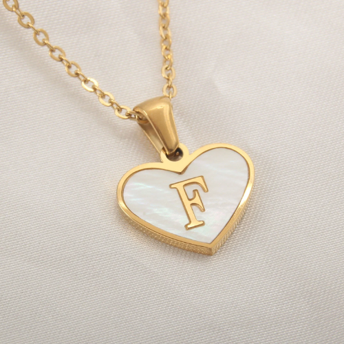 via AliExpress Selection Standard: $ 1.99 MHS.SUN Stainless Steel Heart 26 Alphabet Pendant Necklace for Women Girls A-Z Initial Gold Plated Letter Choker Jewelry Gifts