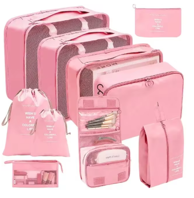 Set Borse per Custodia Bagagli per Interno Valigia/Trolley. Set composto da  7/8/9/10 borse. Più colori a disposizione da scegliere a piacimento.