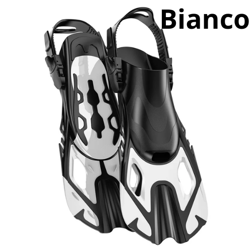 Snorkel Fins Swim Fins Adjustable Buckles Swimming Flippers Short Silicone Scuba Diving Shoes Open Heel Travel Size Beginners