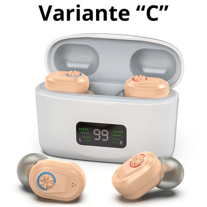 Apparecchio Acustico Ricaricabile – Mini, Potente, Confortevole Con Scatola di Ricarica Per Batteria ad Alta Capacità.
