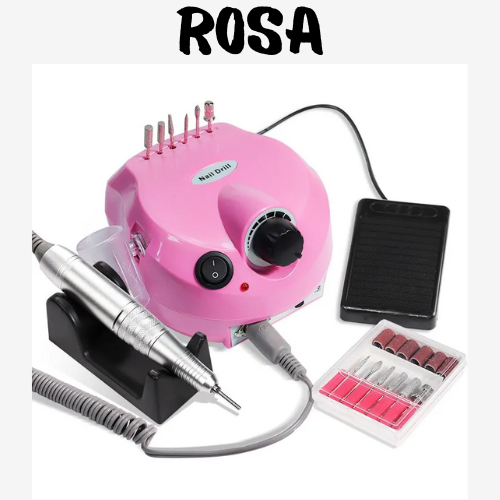 Trapano/smerigliatore elettrico per unghie. Potente motore da 35000 giri/min, a basso rumore: kit completo di frese per unghie professionali per manicure e pedicure.