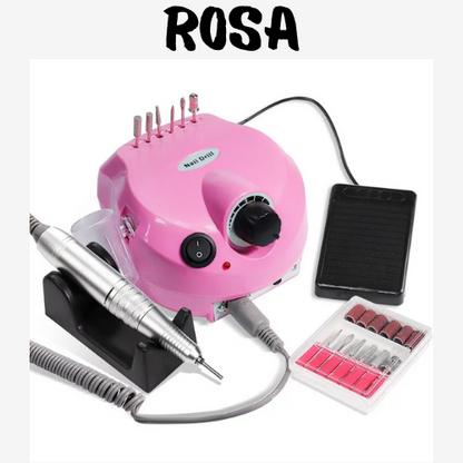 Trapano/smerigliatore elettrico per unghie. Potente motore da 35000 giri/min, a basso rumore: kit completo di frese per unghie professionali per manicure e pedicure.