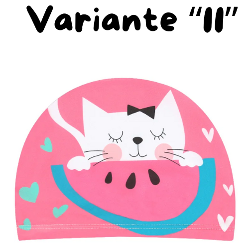 Children Cartoon Swimming Cap Kids Elastic Fabric Swiming Pool Water Sport Protect Ears Hat Swim Bathing Hats Caps Boys Girls