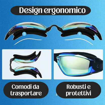 ARENA Professional Adult Anti-fog Swimming Goggles with Earplugs Men Women Swim Leak Proof Adjustable UV Protection Eyewear