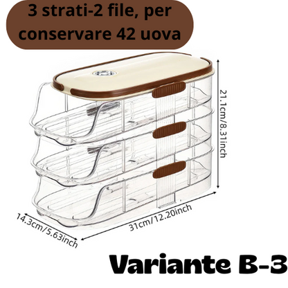 1 piece, egg storage box, automatic rolling refrigerator egg rack storage, hand-held egg refrigerator side door storagerack