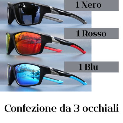 Occhiali da Sole Polarizzati Antiriflesso Uomo Donna – Montatura in lega sfumata,  Protezione UV400, Leggeri e Resistenti – Disponibili in Vari Colori.