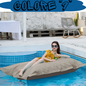 Pouf “galleggiante” impermeabile per interno ed esterno. Utilizzabile in piscina e al mare.