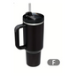 Thermos/Bottiglia da 900 ml in acciaio inossidabile con manico, coperchio e cannuccia.