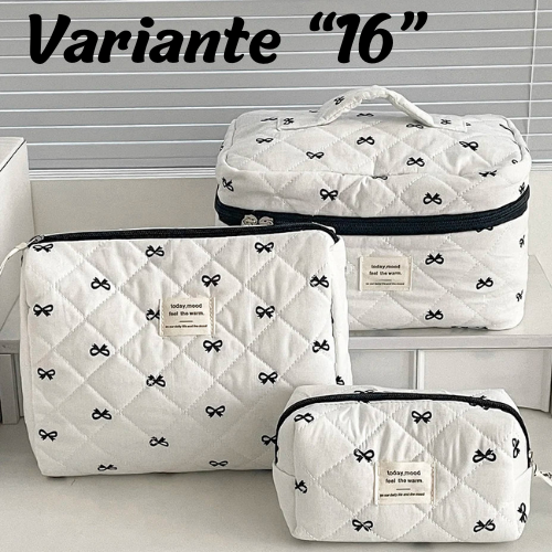 🧳 Beauty-Case Organizer da Viaggio – 3 Misure in Cotone e Nylon | Eleganza, Praticità e Capacità.