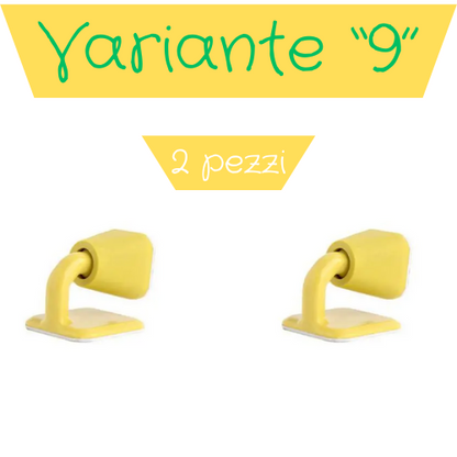 Fermaporta autoadesivo in silicone. Protezione della parete e della porta da urti violenti.