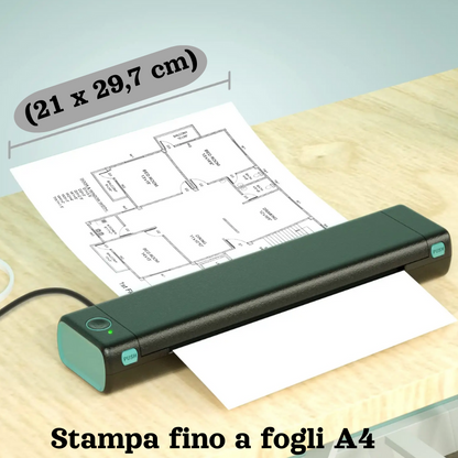 Stampante Termica Portatile A4 Phomemo M08F –  (Monocromatica, Bluetooth/USB), per Android, Ios e PC.