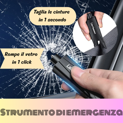 Car Safety Hammer Auto Emergency Glass Window Breaker Seat Belt Cutter Life-Saving Car Emergency Escape Hammer Survival Whistle