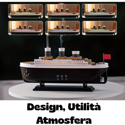 Titanic Ship Model Air Humidifier Home 250ml Remote Control Essential Oil Jellyfish Smoke Ring Spray Aroma Diffuser Humidifiers