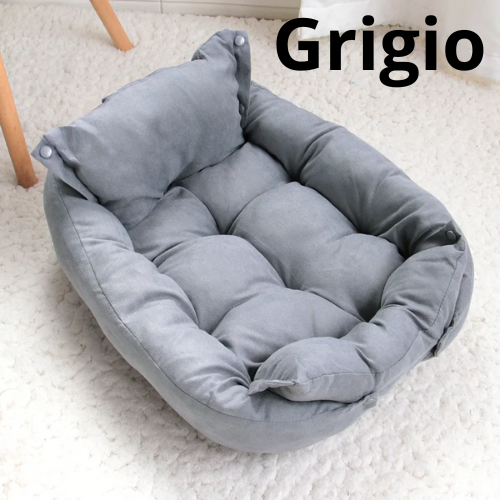 🐾 Cuccia con Cuscino per Cani e Gatti – 100% Cotone | Lavabile in Lavatrice 3 in 1: letto, divano e sofà.
