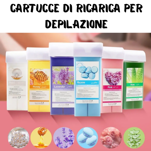 ⭐ Cartuccia di cera depilatoria. Ricarica per Macchina depilatoria portatile a rullo.⭐
